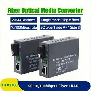 -3100 Media Converter Optical Fiber Single-Mode 1310/1550nm Popular Ethernet Switch WDM Media Converter EU Plug -3100 Media Converter Optical Fiber Single-Mode 1310/1550nm Popular Ethernet Switch WDM Media Converter EU Plug