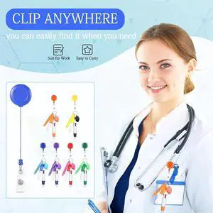6Pack Badge Reel Pen Retractable Pens Clip with Mini Highlighter Nurse Pens Neon Marker Pen LED Keychain Key Ring 6Pack Badge Reel Pen Retractable Pens Clip with Mini Highlighter Nurse Pens Neon Marker Pen LED Keychain Key Ring
