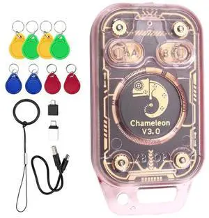Chameleon V3.0 RFID Smart Chip Reader Smart Card Emulator+4XUID/CUID Keychain ID IC Tag Copyer Reader Writer Chameleon V3.0 RFID Smart Chip Reader Smart Card Emulator+4XUID/CUID Keychain ID IC Tag Copyer Reader Writer