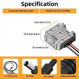 Mini DC 12V Power Adapter Converter for Mini Power Supply Step Up to 20V 3A Conversion Kit DC Male Plug Mini DC 12V Power Adapter Converter for Mini Power Supply Step Up to 20V 3A Conversion Kit DC Male Plug