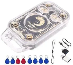 Chameleon V3.0 Reader Writer RFID Smart Chip Reader ID IC Tag Copyer Smart Card Emulator+ 4XUID/CUID Keychain Chameleon V3.0 Reader Writer RFID Smart Chip Reader ID IC Tag Copyer Smart Card Emulator+ 4XUID/CUID Keychain