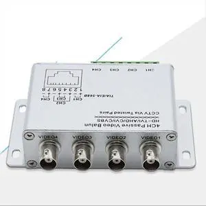 Passive Video Balun for TVI CVI AHD Cameras CCTV Via Twisted Pairs UTP Video Balun 4CH BNC to UTP RJ45(4CH) Passive Video Balun for TVI CVI AHD Cameras CCTV Via Twisted Pairs UTP Video Balun 4CH BNC to UTP RJ45(4CH)
