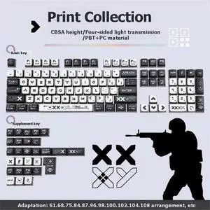 132 Keys Keycaps PBT PC Keycap for MX Switches Keyboards CBSA Game Keyboard 132 Keys Keycaps PBT PC Keycap for MX Switches Keyboards CBSA Game Keyboard