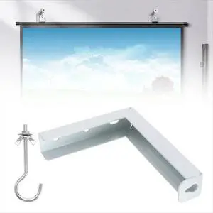 2Pcs Projector Curtain Hanger Projector Screen L-Bracket Mounting Hanger Holder Adjustable Extension Mount Stand 2Pcs Projector Curtain Hanger Projector Screen L-Bracket Mounting Hanger Holder Adjustable Extension Mount Stand