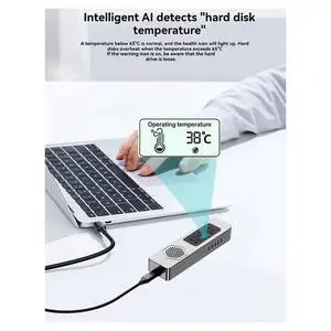 M.2 Hard Drive Case Nvme SSD NVME Solid-State Mobile Hard Drive Case Intelligent Digital Health Detection M.2 Hard Drive Case Nvme SSD NVME Solid-State Mobile Hard Drive Case Intelligent Digital Health Detection