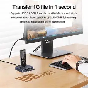 10Gbps M2 NVMe to USB 3.1 Docking SSD Box Adapter M.2 SSD Case for 2230 2242 2280 22110 Enclosure Base SD2.0 Card Reader 10Gbps M2 NVMe to USB 3.1 Docking SSD Box Adapter M.2 SSD Case for 2230 2242 2280 22110 Enclosure Base SD2.0 Card Reader