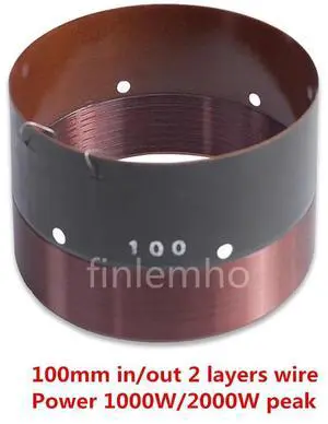 100mm Speaker Subwoofer Voice Coil 2000W Peak 18" 15"Bass Repair Part 2 Layers Wire In Out With Copper Wire Glassfiber Former 100mm Speaker Subwoofer Voice Coil 2000W Peak 18" 15"Bass Repair Part 2 Layers Wire In Out With Copper Wire Glassfiber Former