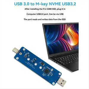 M2 SSD Adapter NVMe Enclosure M.2 to USB3.2 Case for NVME PCIE M Key SSD NVME to USB3.0/TYPE-C Converter M2 SSD Adapter NVMe Enclosure M.2 to USB3.2 Case for NVME PCIE M Key SSD NVME to USB3.0/TYPE-C Converter