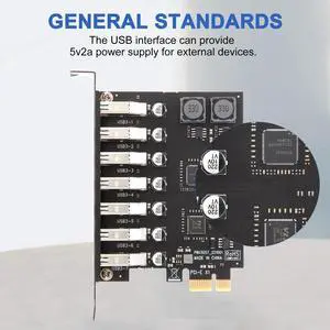 USB 3.0 PCI-E Expansion Card Adapter 7 Ports Hub Adapter External Controller PCI-E Extender PCI Express Card for Desktop USB 3.0 PCI-E Expansion Card Adapter 7 Ports Hub Adapter External Controller PCI-E Extender PCI Express Card for Desktop