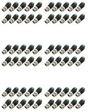 IDUD 60Pcs Male Metal BNC Connector With DC Connector Plug Screw Terminal UTP Video Balun For CCTV Surveillance Camera IDUD 60Pcs Male Metal BNC Connector With DC Connector Plug Screw Terminal UTP Video Balun For CCTV Surveillance Camera