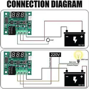 W1209 DC 12 V LED Digital Thermostat Temperature Controller,-50-110°C Temp Control Switch Module Board with Sensor Probe W1209 DC 12 V LED Digital Thermostat Temperature Controller,-50-110°C Temp Control Switch Module Board with Sensor Probe