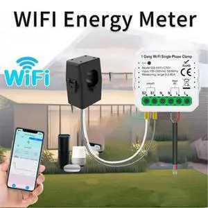 1CH 80A Tuya Smart Power Meter Consumption & Solar PV Production Monitor Consumption Bidirectional Monitor 1CH 80A Tuya Smart Power Meter Consumption & Solar PV Production Monitor Consumption Bidirectional Monitor