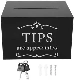 Tip Jars For Money 6 X 4 X 5 Inch Tip Collection Box With Lock Donation Suggestion Box For Tip Storage Raffling Box Tip Jars For Money 6 X 4 X 5 Inch Tip Collection Box With Lock Donation Suggestion Box For Tip Storage Raffling Box