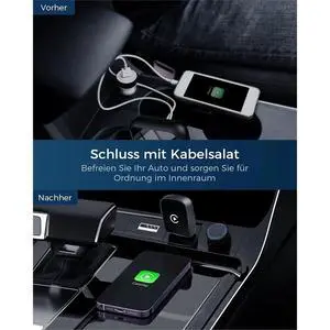 CarPlay Adapter,V5.3 Bluetooth Stable Connection,5.8 GHz Fast Data Transfer, USB C/A,for IOS 10+ CarPlay Adapter,V5.3 Bluetooth Stable Connection,5.8 GHz Fast Data Transfer, USB C/A,for IOS 10+