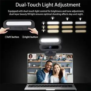 4K 60FPS Live Webcam USB Autofocus Camera PC Rotatable Microphone Fill Light Streaming Camera for PC Laptop 4K 60FPS Live Webcam USB Autofocus Camera PC Rotatable Microphone Fill Light Streaming Camera for PC Laptop