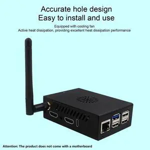 Case For Orange Pi 5 Pro/5 Ultra For OPI 5 Pro/UltraAluminum Shell With Cooling Fan Antenna Cppoer Heatsink-AAAE Case For Orange Pi 5 Pro/5 Ultra For OPI 5 Pro/UltraAluminum Shell With Cooling Fan Antenna Cppoer Heatsink-AAAE