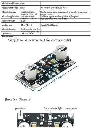 LT3045 Linear Voltage Regulator Module Single Power Low Noise Linear Power Supply Module 3.3 for Audio DIY Project LT3045 Linear Voltage Regulator Module Single Power Low Noise Linear Power Supply Module 3.3 for Audio DIY Project