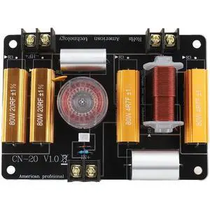 CN-20 2 Way Speaker Crossover 450W 3000Hz Treble Low Audio Crossover For 8-12 Inch Speakers 25-44Mm Tweeter CN-20 2 Way Speaker Crossover 450W 3000Hz Treble Low Audio Crossover For 8-12 Inch Speakers 25-44Mm Tweeter