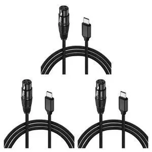 3X XLR To USB C USB C To XLR For Phone To Microphone XLR To USB Cable For Tablet, Laptop And Other Type C Device(6FT)-AAAE 3X XLR To USB C USB C To XLR For Phone To Microphone XLR To USB Cable For Tablet, Laptop And Other Type C Device(6FT)-AAAE