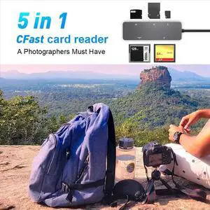 5-In-1 All-In-1 Card Reader /SD/XD/CFAST/TF Card Multi-Function USB-A USB-C Card Reader Docking Station 5-In-1 All-In-1 Card Reader /SD/XD/CFAST/TF Card Multi-Function USB-A USB-C Card Reader Docking Station