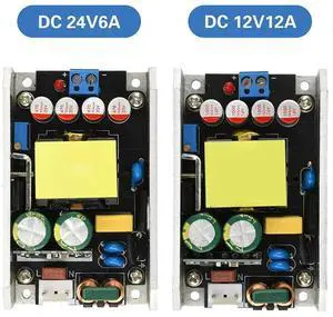 Compact GaN Power Supply Board AC 170265V to DC 24V 6A / 12V 12A 150W HighPower Switching Power Supply Module 24V 6A Compact GaN Power Supply Board AC 170265V to DC 24V 6A / 12V 12A 150W HighPower Switching Power Supply Module 24V 6A