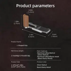 For XM5 Quick Release L Plate Camera Wooden Handle Tripod Mount Camera Accessories Silver For XM5 Quick Release L Plate Camera Wooden Handle Tripod Mount Camera Accessories Silver