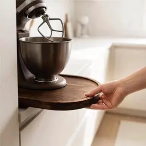 Pine Slider Board for 4.5-5Qt Anti-Scratch Mixer Slider Mat for Stand Mixer Pine Mixer Tray Pine Slider Board for 4.5-5Qt Anti-Scratch Mixer Slider Mat for Stand Mixer Pine Mixer Tray
