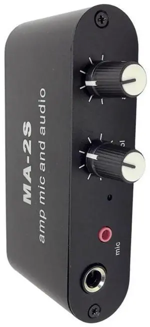 3.5mm Condenser Microphone Amplifier Headphone Amplifier Music Audio Preamplifier Mixing Board MA-2S 3.5mm Condenser Microphone Amplifier Headphone Amplifier Music Audio Preamplifier Mixing Board MA-2S