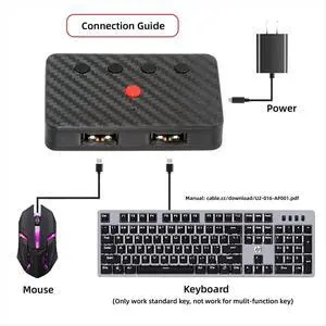 USB Keyboard and Mouse Bluetooth 5.3 Adapter USB Wired Keyboard Mouse to Bluetooth Converter USB Keyboard and Mouse Bluetooth 5.3 Adapter USB Wired Keyboard Mouse to Bluetooth Converter