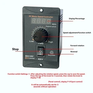 DC 12-60V 15A PWM Motor Speed Controller Multifunctional Motor Speed Regulator Controller Display Speed Percentage DC 12-60V 15A PWM Motor Speed Controller Multifunctional Motor Speed Regulator Controller Display Speed Percentage