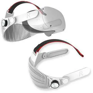 Adjustable Elite Head Strap for Meta VR Soft Silicone Support Comfortable Enhanced VR Accessories White Adjustable Elite Head Strap for Meta VR Soft Silicone Support Comfortable Enhanced VR Accessories White