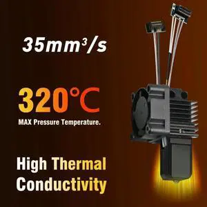 For P1P P1 3D Printer Hotend Kit with Cooling Fan V2.0 Print Head with Harden Steel Nozzles 3D Printing Parts For P1P P1 3D Printer Hotend Kit with Cooling Fan V2.0 Print Head with Harden Steel Nozzles 3D Printing Parts