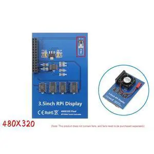3.5 Inch Touch Screen Module SPI 480X320 With 5V Fan Interface Resistive Touch Screen For Raspberry Pi 3B+/4B-AAAE 3.5 Inch Touch Screen Module SPI 480X320 With 5V Fan Interface Resistive Touch Screen For Raspberry Pi 3B+/4B-AAAE