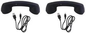 2X Retro Telephone Handset And Wired Phone Handset Receivers Headphones For Mobile Phone 2X Retro Telephone Handset And Wired Phone Handset Receivers Headphones For Mobile Phone