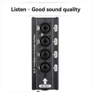 XLR 1x4 Balanced Audio Splitter 6.5 XLR 1 in 4 Out 4 in 1 Out Bidirectional Audio Splitter Audio Signal Splitter Box XLR 1x4 Balanced Audio Splitter 6.5 XLR 1 in 4 Out 4 in 1 Out Bidirectional Audio Splitter Audio Signal Splitter Box