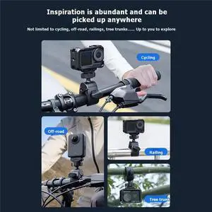 Handlebar Bike Mount for Action5Pro 4 3 Osmo360 Motorcycle Clamp Mount with Magnetic Quick Release Adapter Handlebar Bike Mount for Action5Pro 4 3 Osmo360 Motorcycle Clamp Mount with Magnetic Quick Release Adapter