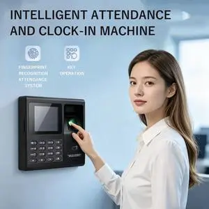 Time Attendance Machine Fingerprint Password Time Clock For Employee With Finger Scan, RFID And PIN Punching In One Easy In Time Attendance Machine Fingerprint Password Time Clock For Employee With Finger Scan, RFID And PIN Punching In One Easy In