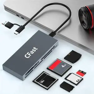 Simultaneous Read USB C For Cfast 2.0 6 In 1 Card Reader For Cfast/CF MS/SD TF/XD Memory Cards Simultaneous Read USB C For Cfast 2.0 6 In 1 Card Reader For Cfast/CF MS/SD TF/XD Memory Cards
