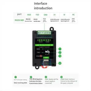 Din Rail USB to RS232/485 Industrial Grade Isolated Converter FT232RNL Support Wall-Mount and Rail-Mount Din Rail USB to RS232/485 Industrial Grade Isolated Converter FT232RNL Support Wall-Mount and Rail-Mount