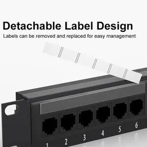 24 Ports CAT6 UTP RJ45 Patch Panel 19 Inch 1U Cable Frame Faceplate Rack Mount 50U Gold Plated, Rear 24 Ports CAT6 UTP RJ45 Patch Panel 19 Inch 1U Cable Frame Faceplate Rack Mount 50U Gold Plated, Rear