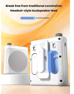 Magnetic Clip-on Voice Amplifier with Clip-on Microphone Speaker Suitable for Teachers Speech Guide Magnetic Clip-on Voice Amplifier with Clip-on Microphone Speaker Suitable for Teachers Speech Guide