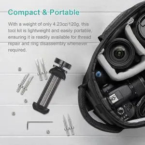 Camera Repair Tool with Detachable Flat & Pointed Tips for Camera Lens All Metal Lens Repair Set with 6 Tips 8 Screws Camera Repair Tool with Detachable Flat & Pointed Tips for Camera Lens All Metal Lens Repair Set with 6 Tips 8 Screws