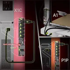Panda Branch Power Expansion Board with USB Ports 24V Power Supply Ports for X1 P1 A1 Panda Branch Power Expansion Board with USB Ports 24V Power Supply Ports for X1 P1 A1