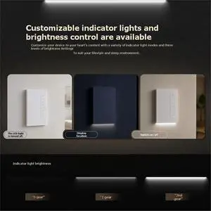 Tuya Smart Dimmer Light Switch US Standard 1-Way Smart Switch Adjust Brightness APP Remote Control Voice White Tuya Smart Dimmer Light Switch US Standard 1-Way Smart Switch Adjust Brightness APP Remote Control Voice White