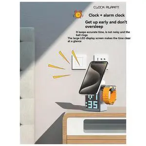 Charger Multi-Function Charger 6In1 Bluetooth Speaker Magnetic Alarm Clock-AAAE Charger Multi-Function Charger 6In1 Bluetooth Speaker Magnetic Alarm Clock-AAAE