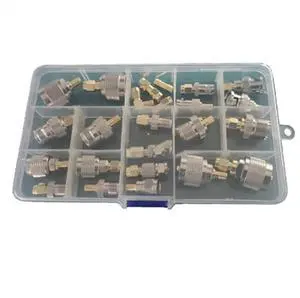 24PCS SMA Coaxial Adapter Kit SMA M/F to TNC UHF BNC N F Coax Cable Connector Radio Antenna Converter Set 24PCS SMA Coaxial Adapter Kit SMA M/F to TNC UHF BNC N F Coax Cable Connector Radio Antenna Converter Set