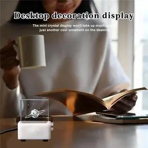 Crystal Holographic Desktop Decoration Smart Weather Station Digital Clock Crystal Holographic Desktop Decoration Smart Weather Station Digital Clock