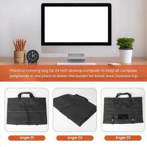 Travel Carrying Case for 24Inch Desktop Computer,Protective Storage Bag for Monitor Dust Cover with Handle Travel Carrying Case for 24Inch Desktop Computer,Protective Storage Bag for Monitor Dust Cover with Handle