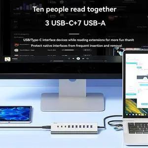 USB 5Gbps HUB USB 3.0 Dock Station High Speed Multifunction USB HUB Adapter for Laptop PC 10 Port EU Plug USB 5Gbps HUB USB 3.0 Dock Station High Speed Multifunction USB HUB Adapter for Laptop PC 10 Port EU Plug
