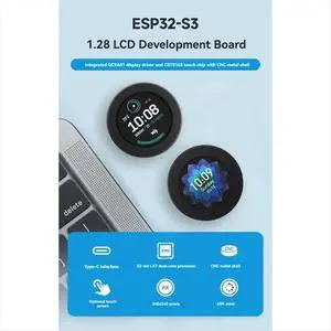 - Development Board with 1.28Inch Round Touch LCD Display 240X240 Gyroscope Sensor with CNC Case - Development Board with 1.28Inch Round Touch LCD Display 240X240 Gyroscope Sensor with CNC Case